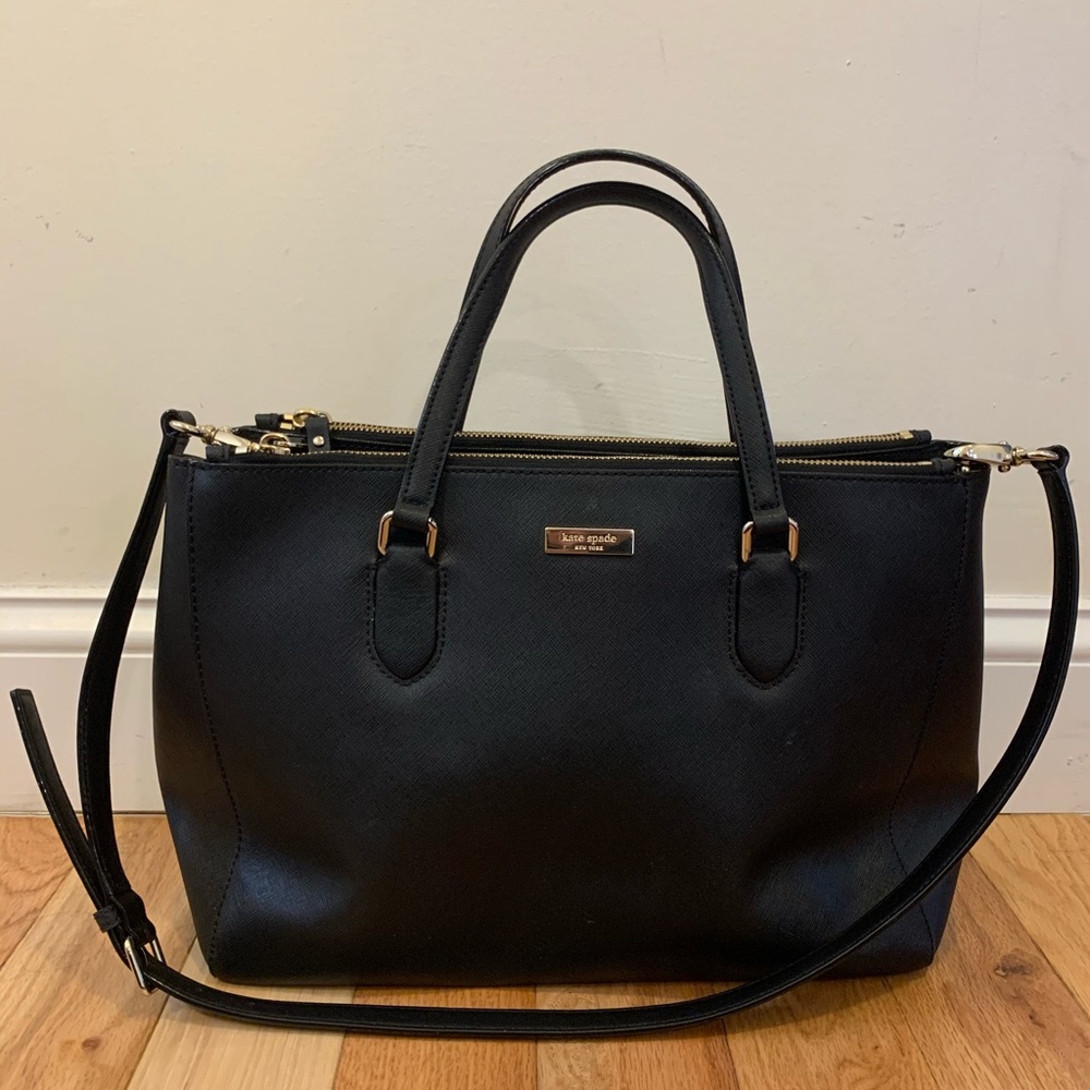 Black leather Kate Spade bag